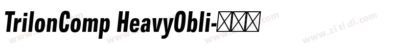 TrilonComp HeavyObli字体转换 TrilonComp HeavyObli字体转换